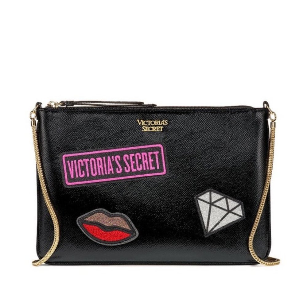 Victoria’s Secret Black Slim Patch Crossbody